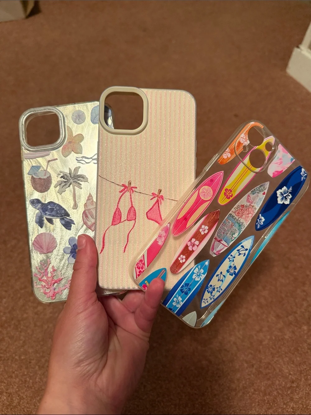 Pink Surfboard & Bikini Phone Case - Compatible Fashion Protective Cover